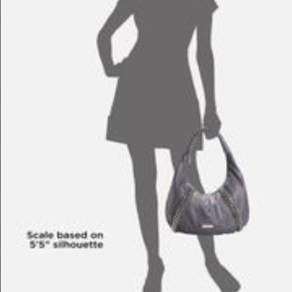 Gorgeous Michael Kors Women's Blue Studded Id Chain Large Hobo bag - Picture 14 of 15